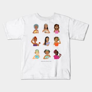 Black Girl Beauty Routine Kids T-Shirt